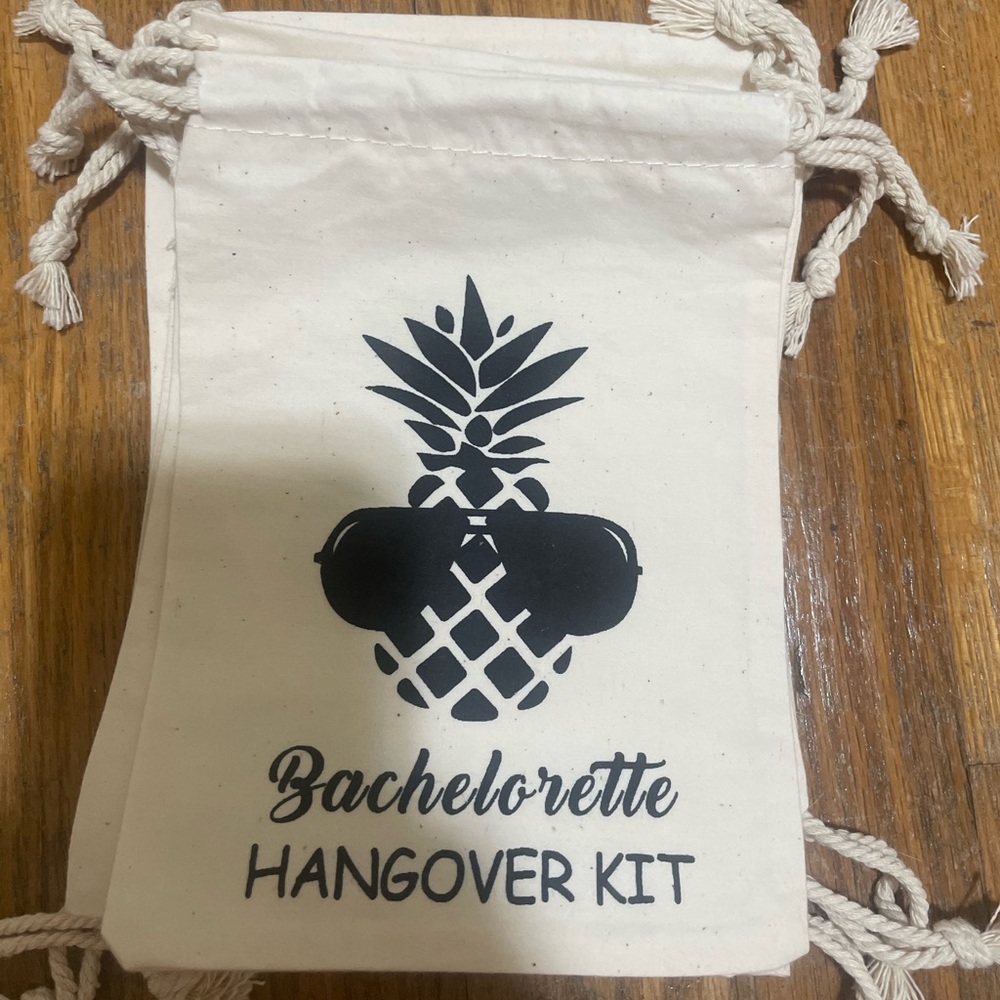 Bachelorette hangover kit bags 🍍👰🏻‍♀️